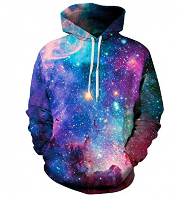 Hoodie dengan desain galaxy